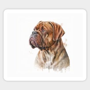 French Mastiff Watercolour Sticker